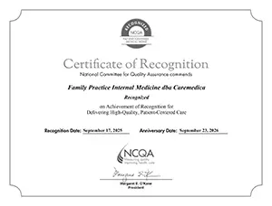 North Haven PCMH Certificate